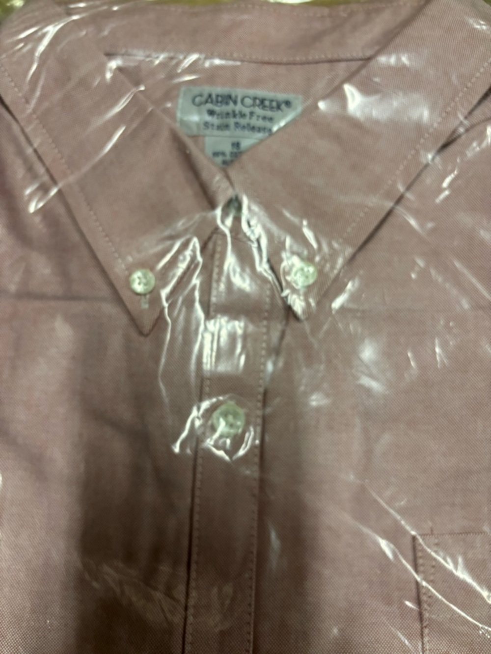 Cabin Creek Men's Button-Down Shirt — Light Pink